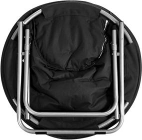 img 2 attached to 🪑 Черный городской магазин Super Soft Faux Fur Saucer Chair: Складная металлическая рама для увеличения комфорта