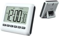 ⏰ f.g. mingsha magnetic kitchen timer with digital alarm clock, 12/24 hours, big screen, loud alarm & strong magnet, count-up & countdown for kitchen baking, sports games, office, study - black logo