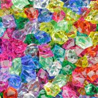 💎 entervending acrylic gems - plastic faux gems ice rock crystals - 152 piece imitation treasure jewels for children - large acrylic gemstones - artificial crystals for decorating - aquarium jewels - crushed ice rocks logo