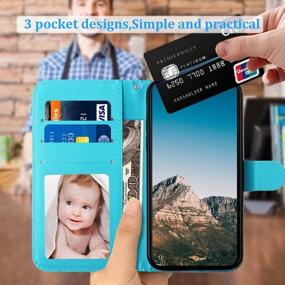 img 3 attached to 📱 JanCalm iPhone XR Wallet Case with 3D Pattern PU Leather, Wrist Strap, Card Holder, Cash Slots, and Kickstand Feature - Flip Folio Cover Designed for iPhone XR Cases (Never Stop)