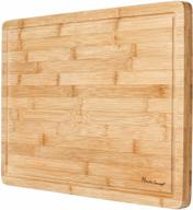 🍽️ heim concept organic bamboo cutting board: extra large chopping board for kitchen, ideal for meat, vegetables, fruits, cheese - 18x12x3/4 logo