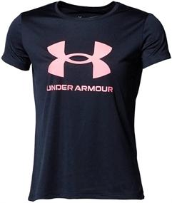 img 1 attached to Under Armour Sportstyle Short Sleeve T Shirt: Active Girls' Clothing at Its Finest