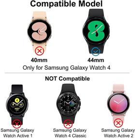 img 2 attached to Набор из 6 защитных пленок для экрана Samsung Galaxy Watch 4 40 мм - 🛡️ Всеобъемлющий чехол из гибкого TPU против царапин для умных часов Galaxy Watch 4, мягкий защитный бамперное покрытие