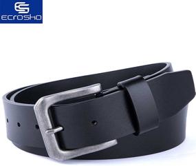 img 3 attached to Men's Wide Casual Dress Leather Belt - 36, with Exact Fit Accessories