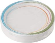 🍽️ nicole home collection round 8.75" brushstrokes paper plates - pack of 48 logo