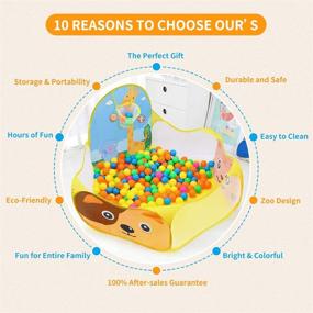 img 3 attached to 🏀 BEAURE Kids Basketball Ball Pit