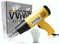 🔥 vvivid multi-purpose heat gun with precision nozzle and heat-proof applicator glove - professional household tool logo