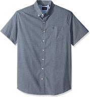 dockers men's clothing: sleeve button comfort gingham shirts logo