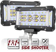 🚗 autopowerplus side shooter led lights – premium 5 inch 120w pods for off-road driving, waterproof & versatile – ideal for trucks, atvs, utvs, pickups, and boats logo
