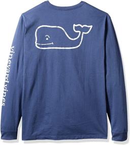 img 2 attached to 👕 Vineyard Vines Винтажная футболка с длинным рукавом для мужчин - Одежда для футболок и топов