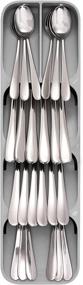 img 2 attached to 🔪 Maximize Kitchen Efficiency with Joseph Joseph DrawerStore Set - Cutlery and Knife Drawer Organizer Tray in Gray