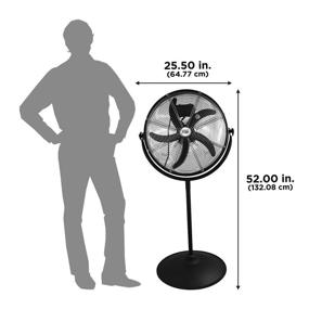 img 3 attached to 🌬️ Maxx Air 20" Indoor/Outdoor Rated Pedestal Fan: Ideal for Patio, Barn, Shop, Restaurant