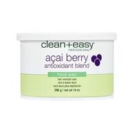 🍓 clean + easy acai berry hard wax: gentle hair removal treatment for silky smooth skin logo