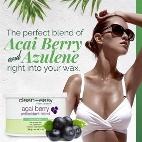 img 3 attached to 🍓 Clean + Easy Acai Berry Hard Wax: Gentle Hair Removal Treatment for Silky Smooth Skin