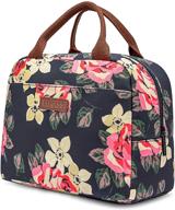🌺 lokass insulated lunch bag for women - water-resistant thermal cooler tote for lunch box, picnic, boating, beach, fishing, and work (peony) logo