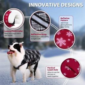 img 1 attached to 🐾 Queenmore 3 Ply Winter Dog Coat: Waterproof Reflective Reversible Jacket for Small, Medium, Large Breeds