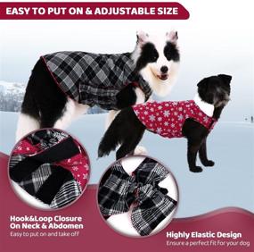 img 2 attached to 🐾 Queenmore 3 Ply Winter Dog Coat: Waterproof Reflective Reversible Jacket for Small, Medium, Large Breeds