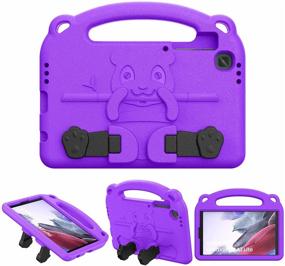 img 4 attached to 🔮 TiMOVO Lightweight Convertible Handle Stand EVA Protective Cover for Samsung Galaxy Tab A7 Lite 8.7 2021 (SM-T220/T225/T227) - Kids Friendly Purple Case