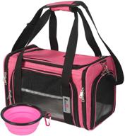 🐾 rabbicute pet dog cat carrier bag: airline approved & escape proof with washable cozy bed, locking safety zipper & shoulder strap - portable & collapsible carrier for medium small dog cat logo