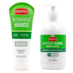 img 4 attached to 👐 O'Keeffe's Working Hands Hand Cream, 3oz Tube and Working Hands Moisturizing Hand Soap, 12oz Pump