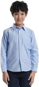 img 3 attached to Boys' Little Sleeve Button Oxford Shirt - Clothing, Tops, Tees & Shirts