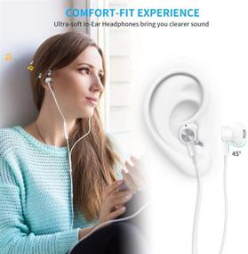 img 3 attached to 🎧 KINGONE USB C Headphones 2021 HiFi Stereo Type C Earbuds with Mic and Volume Control - White | Compatible with Google Pixel 4, Pixel 3, Pixel 2 XL, Sony XZ2, OnePlus 6T, and More Type C Port Models