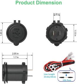 img 3 attached to ⚡️ Fast Charger Socket, Waterproof 12V/24V Dual USB Outlet with Quick Charge 3.0, Touch Switch DIY Kit - for Car, Golf Cart, Marine, Boat, RV, Motorcycle, Truck, etc (Green-2 Pack)