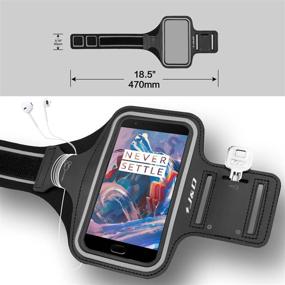 img 3 attached to 📱 J&D OnePlus 9/9 Pro/9R/8 Pro/8/8T/8T Pro/7 Pro (5G)/7/7T/6T/6/5T/5/3T/3 Armband - Sports Running Armband with Key Holder Slot, Earphone Connection - Compatible