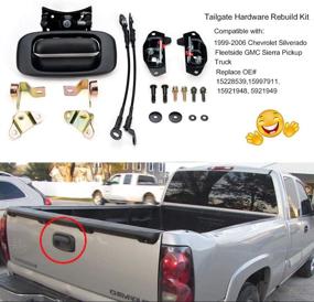 img 3 attached to 🔧 Набор для восстановления оборудования кузова для Chevy Silverado & GMC Sierra: Ручка, Оправа, Защелка, Кабели, Штанги