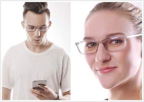 img 3 attached to 👓 Computer Reading Glasses: Blue Light Blocking Eyewear for Women & Men - Reduce Eye Strain, Anti Glare, Lightweight Readers