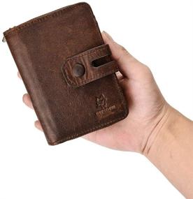 img 2 attached to 👛 HEPIDEM Genuine Leather Men's Wallet with Blocking Trifold Design - Card Cases & Money Organizers