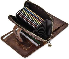 img 4 attached to 👛 HEPIDEM Genuine Leather Men's Wallet with Blocking Trifold Design - Card Cases & Money Organizers