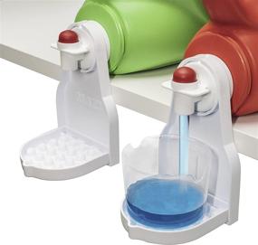img 4 attached to 🔻 Say Goodbye to Laundry Detergent Leaks: [2 Pack] Drip Catcher/Cup Holder, Fits Most Economical Sized Bottles, No More Mess!
