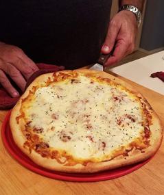img 1 attached to 🍕 "Духовка DoughEZ диаметром 13 дюймов со сплошным силиконовым покрытием и перфорированным дном, усиленным металлическим краем, без прилипания, выдерживает температуру до 480°F, можно мыть в посудомоечной машине, не содержит БПА