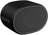 sony srs-xb01 compact portable bluetooth speaker: loud party speaker with built-in mic - black logo
