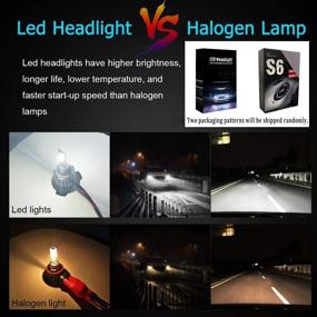 img 2 attached to 🔦 H1 LED Headlight Bulb 100W 20,000LM Super Bright + H1 Male Plug Single Diode Converter Wiring Harness - for High Beam, Low Beam, and Fog Light Applications