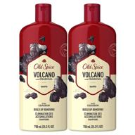 🌋 ultimate cleanse: old spice charcoal build-up removing shampoo for men - volcano scent, 25.3 fl oz twin pack logo