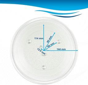 img 2 attached to 🍽️ HQRP 11.25-inch Glass Turntable Tray Inclusive of Sharp 9KC3517203500 R309YK R309YV R309YW R318AV R331ZS Microwave Oven Cooking Plate