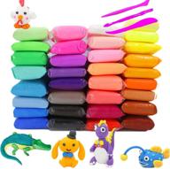 ultimate 36 colors air dry clay set: perfect for arts, crafts, and diy projects, includes tools – ideal gift for kids logo