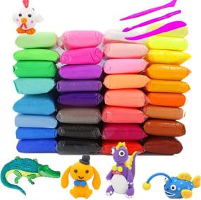 img 4 attached to Ultimate 36 Colors Air Dry Clay Set: Perfect for Arts, Crafts, and DIY Projects, Includes Tools – Ideal Gift for Kids