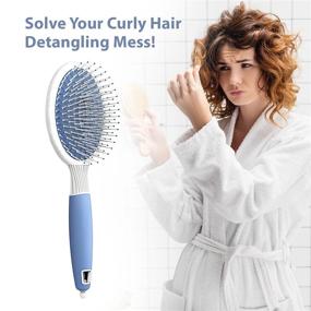 img 3 attached to 👩 Osensia Oval Ionic Hair Brush for Women - Paddle Detangler for Curly Hair, Blow Drying Wet Hair - Perfect for Thick & Frizzy Hair - Ideal Gift