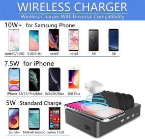 img 1 attached to Multipurpose Charging Station [Power 53W] with USB-C Port for PD 3.0/Type-C Smartphones, Rapid Wireless Charger for iPhone 8/X/10/11/12 Pro