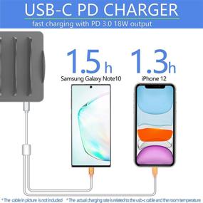 img 2 attached to Multipurpose Charging Station [Power 53W] with USB-C Port for PD 3.0/Type-C Smartphones, Rapid Wireless Charger for iPhone 8/X/10/11/12 Pro