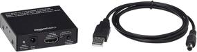 img 2 attached to 🔌 Amazon Basics 4K HDMI в HDMI и аудио-экстрактор конвертер - Поддержка Apple TV, Fire TV, Blu-Ray плееров