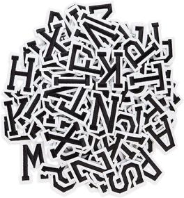 img 2 attached to 🔤 108 Pieces of A-Z Alphabet Letters, 1.5 x 2 Inches, Black Iron-On Patches