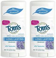 🌿 tom's of maine natural long-lasting deodorant stick lavender 2.25 oz (pack of 2): long-lasting protection in a natural lavender scent logo