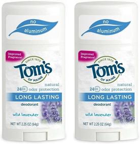 img 1 attached to 🌿 Tom's of Maine Natural Long-Lasting Deodorant Stick Lavender 2.25 Oz (Pack of 2): Long-Lasting Protection in a Natural Lavender Scent