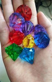 img 1 attached to 💎 40-Piece Colorful Plastic Diamonds & Acrylic Gems for Crafts, Kids' Fake Gems Jewels & Pirate Jewels