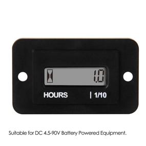 img 3 attached to ⏱️ Jayron LCD Hour Meter: Resettable, No Battery Required for Small Engines, Quad Bikes, Motorcycles, Lawn Mowers, Snowmobiles, Motocross, and Chainsaws - DC 4.5-90V