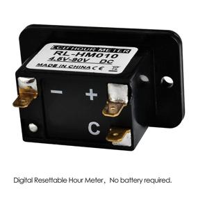 img 1 attached to ⏱️ Jayron LCD Hour Meter: Resettable, No Battery Required for Small Engines, Quad Bikes, Motorcycles, Lawn Mowers, Snowmobiles, Motocross, and Chainsaws - DC 4.5-90V